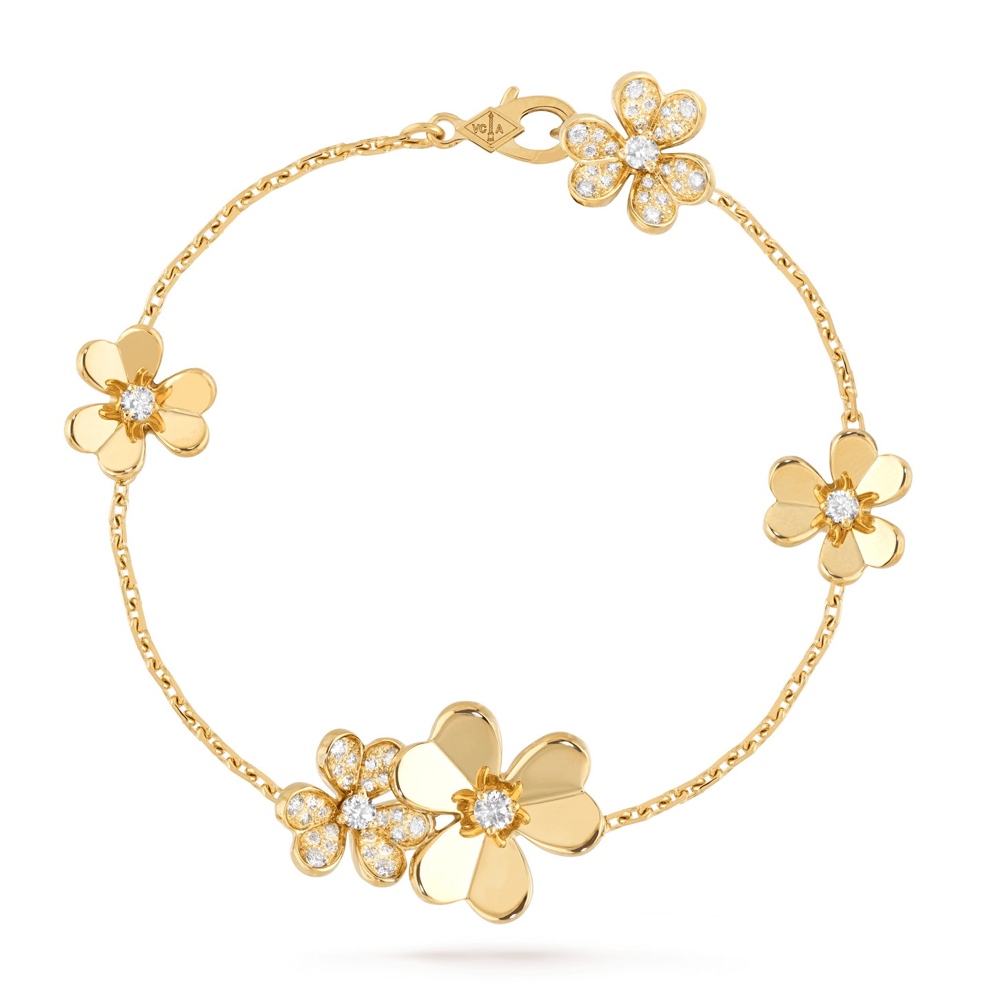 [Liorra]FRIVOLE GOLD 5 FLOWERS BRACELET