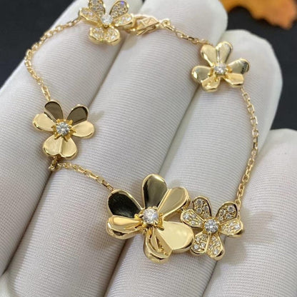 [Liorra]FRIVOLE GOLD 5 FLOWERS BRACELET