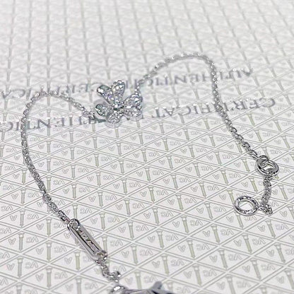 [Liorra]FRIVOLE SILVER FLOWER DIAMOND BRACELET