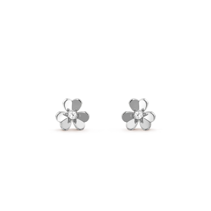 [Liorra]FRIVOLE MINI SILVER FLOWER EARRINGS