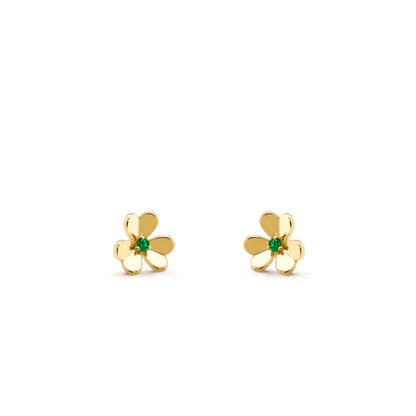 [Liorra]FRIVOLE  FLOWER MALACHITE EARRINGS