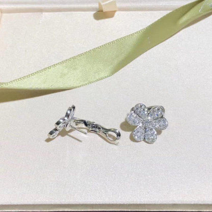 [Liorra]FRIVOLE SILVER FLOWER DIAMOND EARRINGS