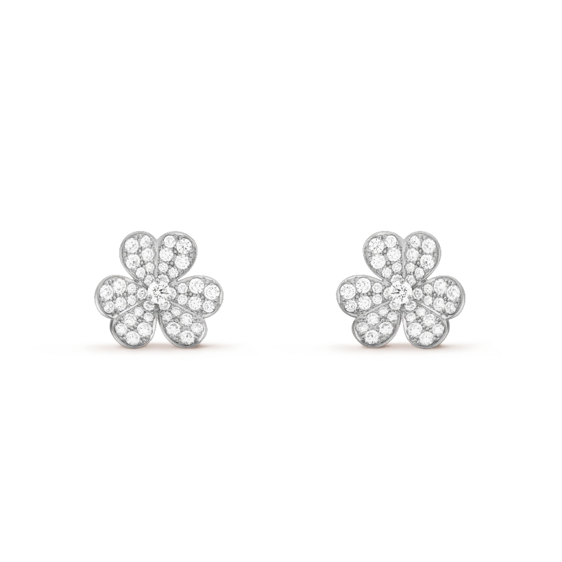 [Liorra]FRIVOLE SILVER FLOWER DIAMOND EARRINGS