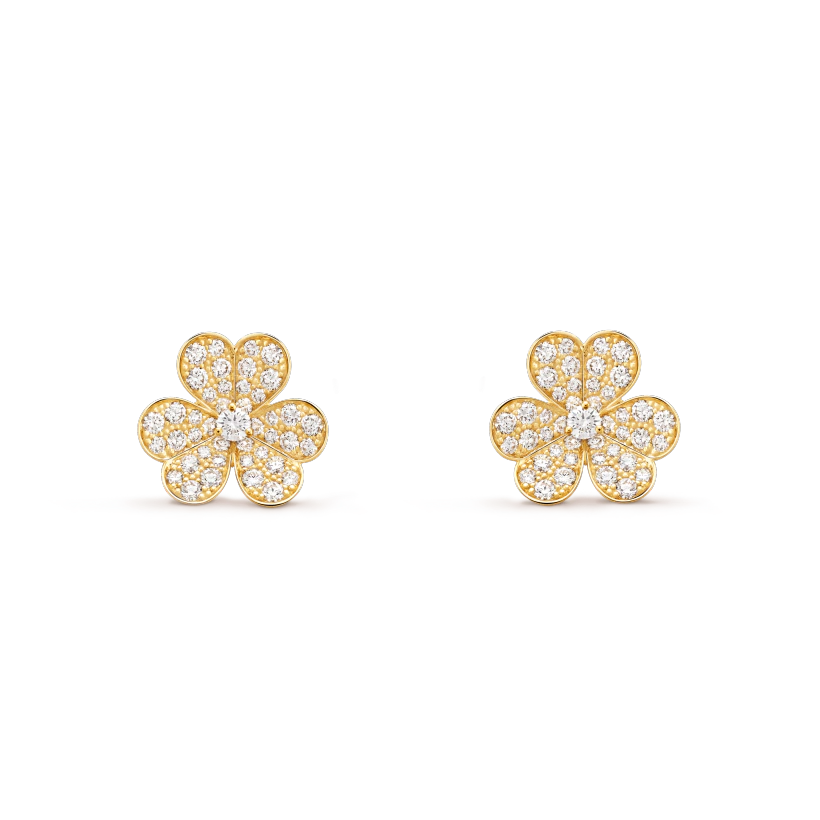 [Liorra]FRIVOLE GOLD FLOWER DIAMOND EARRINGS