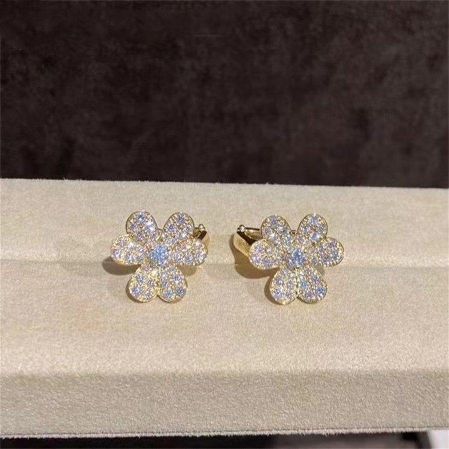 [Liorra]FRIVOLE GOLD FLOWER DIAMOND EARRINGS