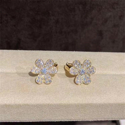 [Liorra]FRIVOLE GOLD FLOWER DIAMOND EARRINGS