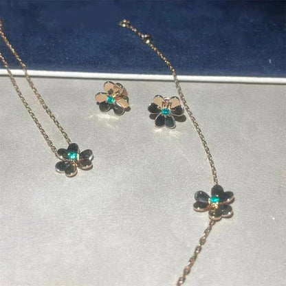 [Liorra]FRIVOLE  FLOWER MALACHITE EARRINGS