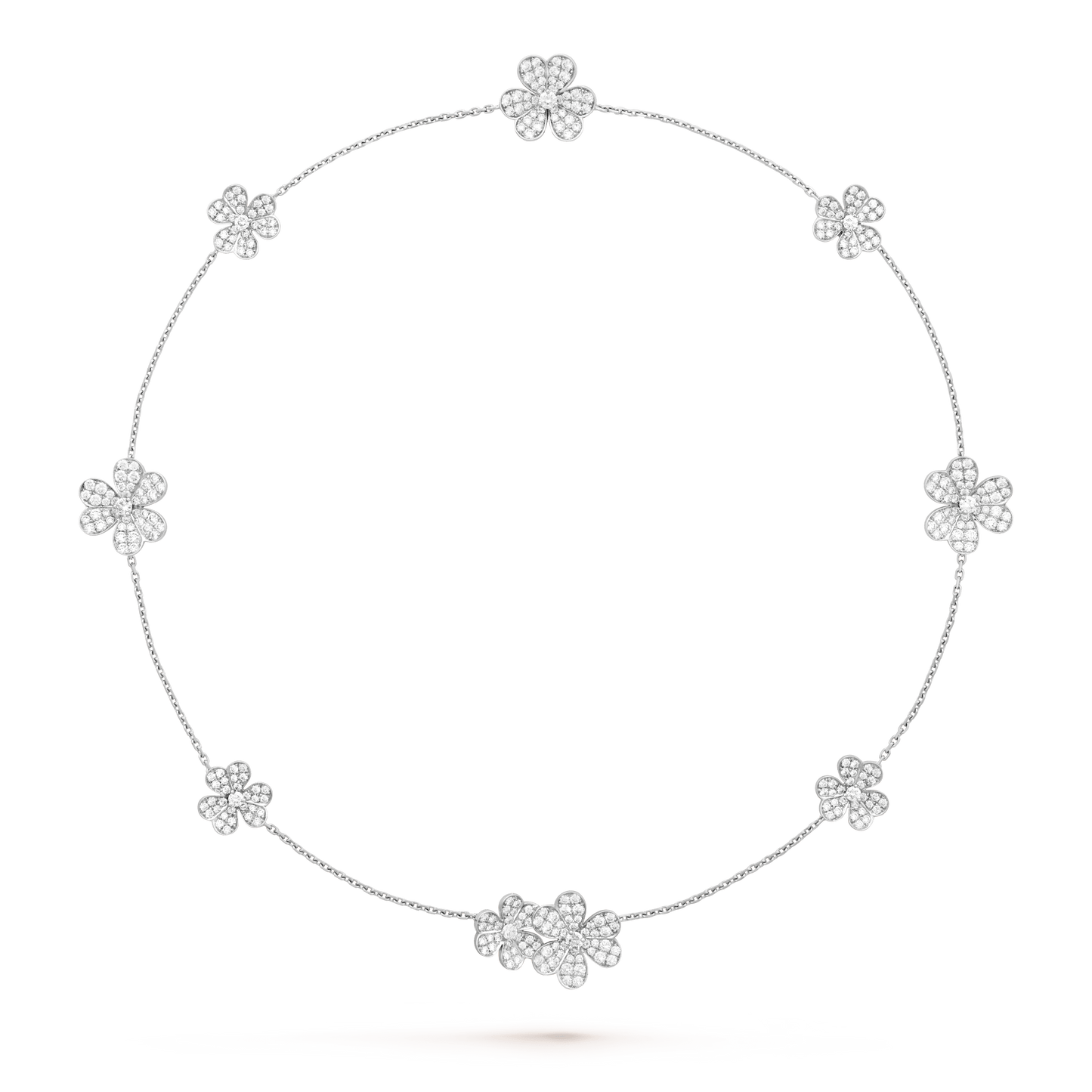 [Liorra]FRIVOLE SILVER 9 FLOWERS NECKLACE