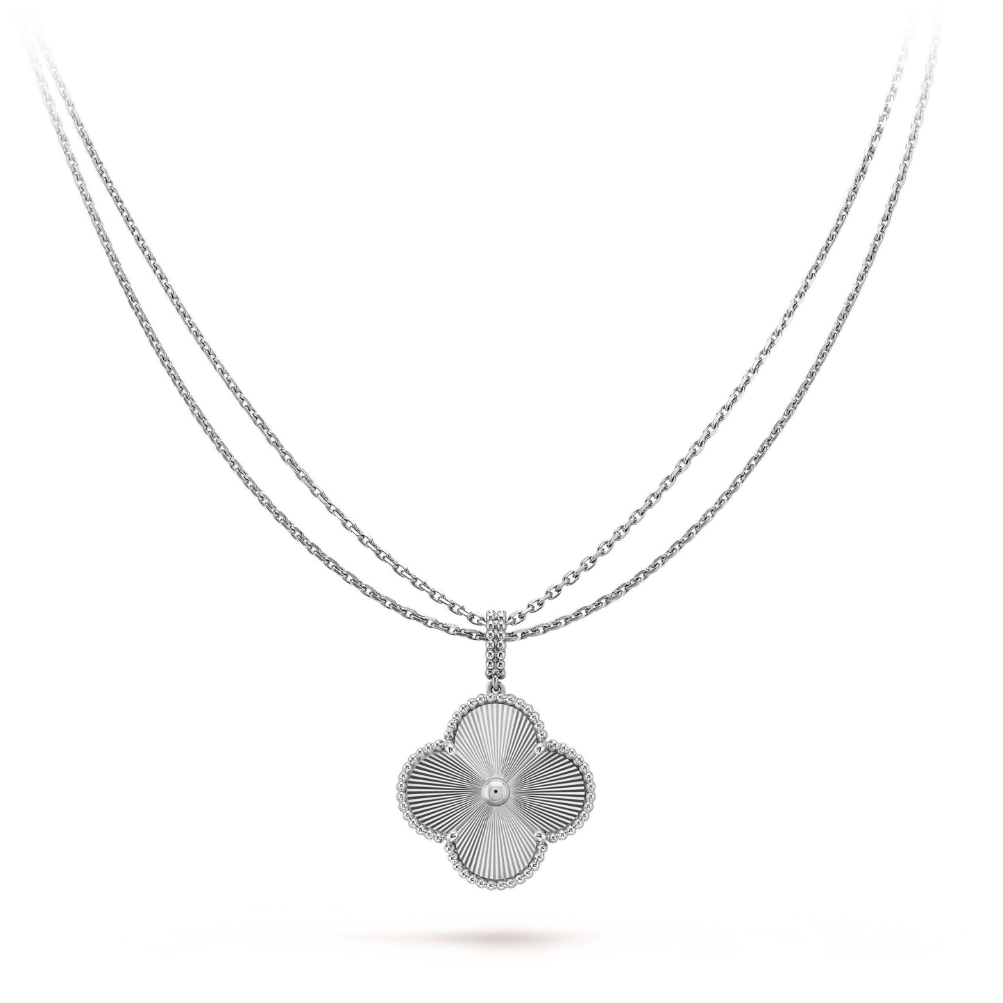 [Liorra]CLOVER 25MM SILVER BIG CLOVER NECKLACE