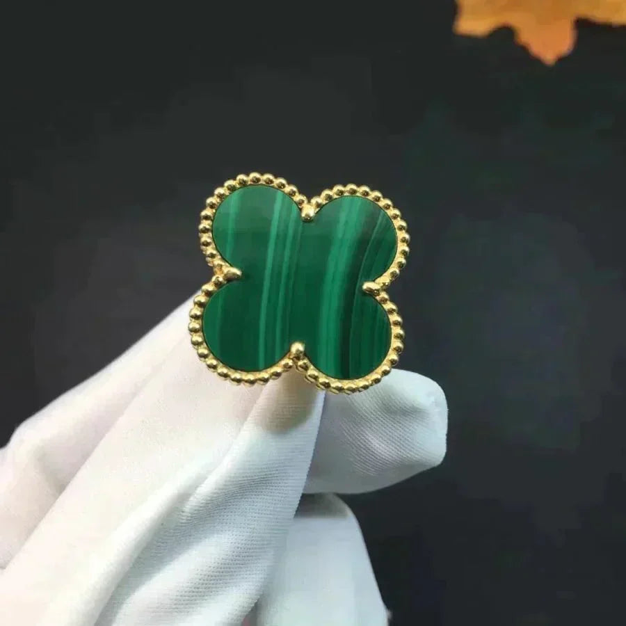 [Liorra]CLOVER MALACHITE RING