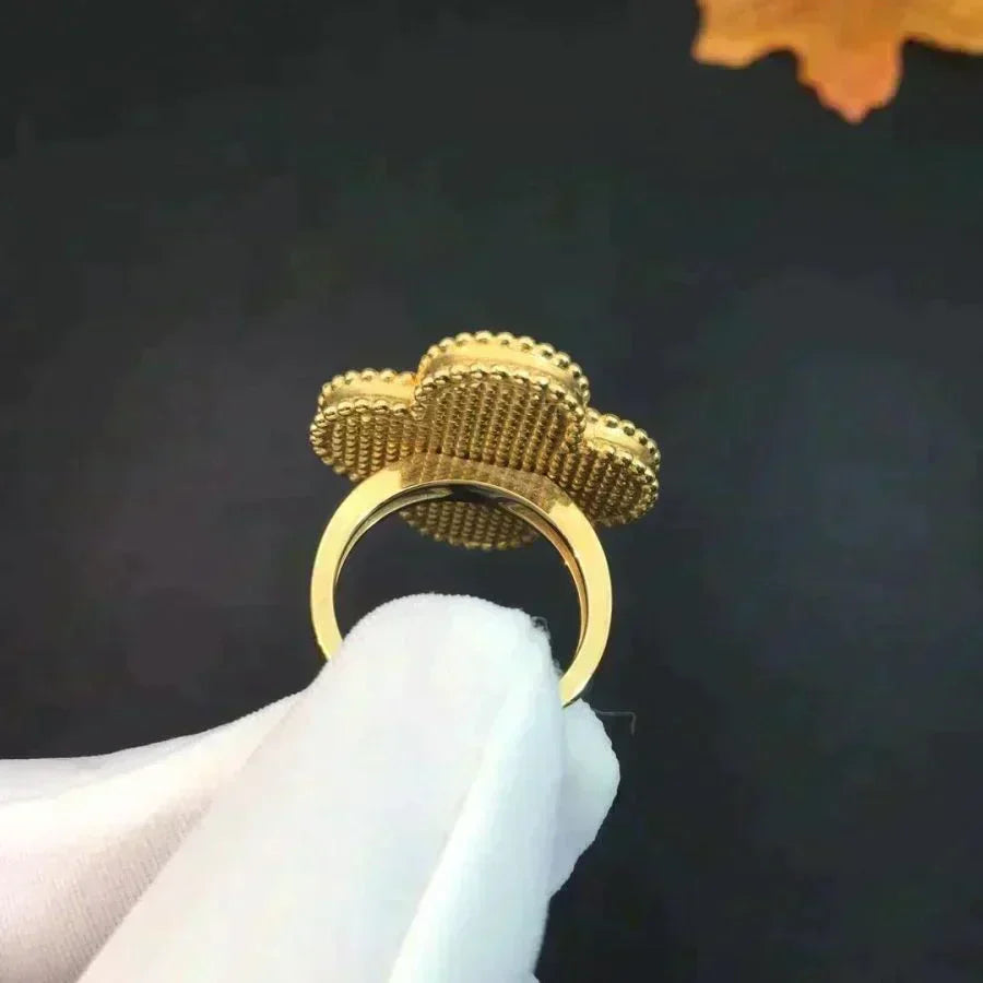 [Liorra]CLOVER MALACHITE RING
