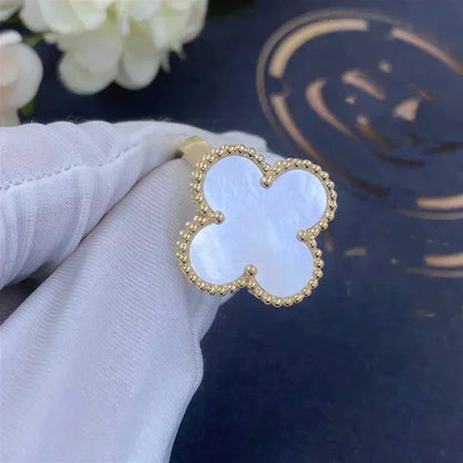 [Liorra]CLOVER WHITE MOP RING
