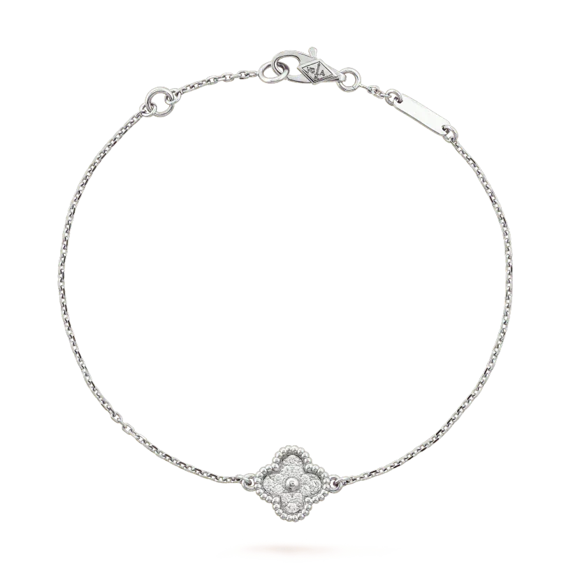 [Liorra]CLOVER  SINGLE FLOWER BRACELET SILVER