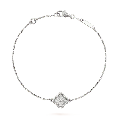 [Liorra]CLOVER  SINGLE FLOWER BRACELET SILVER