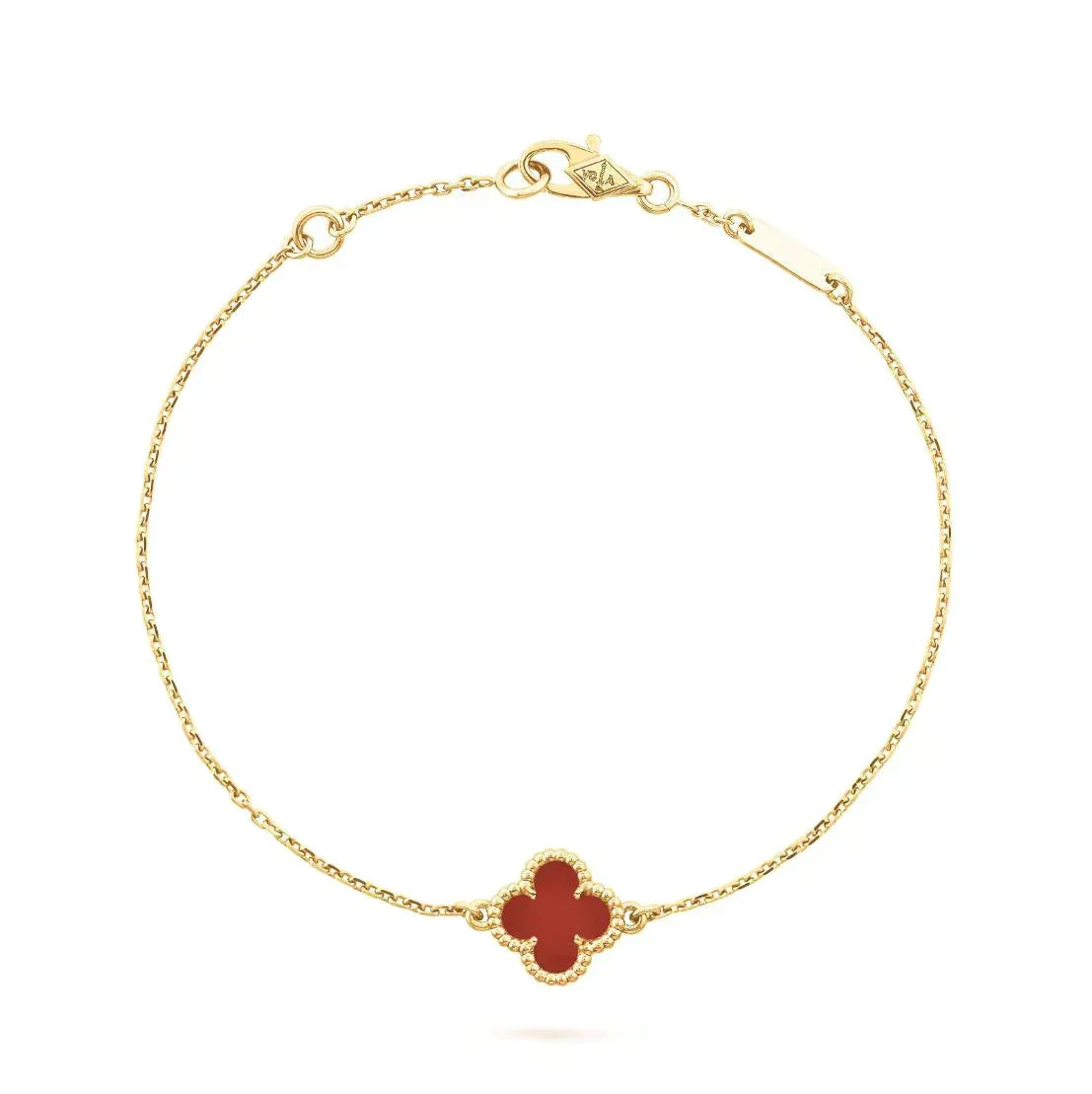[Liorra]CLOVER  CARNELIAN SINGLE FLOWER BRACELET