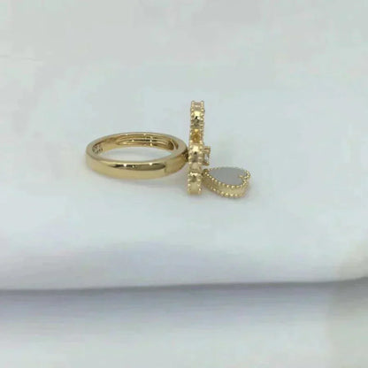 [Liorra]SWEET CLOVER WHITE MOP RING