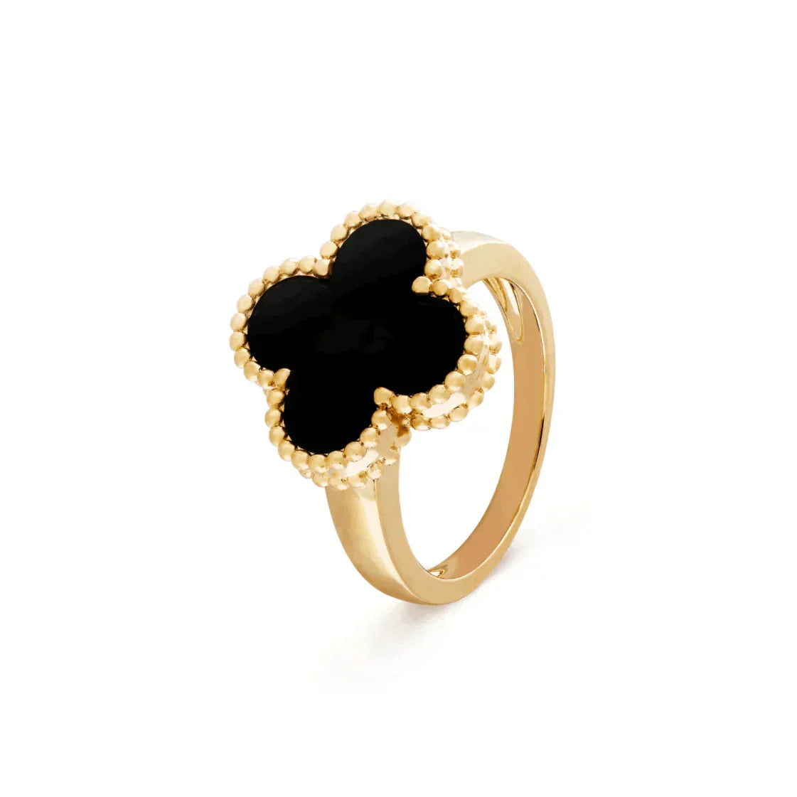 [Liorra]CLOVER ONYX RING