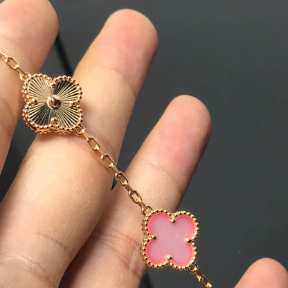 [Liorra] CLOVER 5 MOTIFS  PINK MOP BRACELET COLLECTION