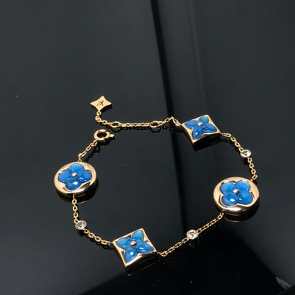 [Liorra]STAR AND SUN 4 MOTIF BLUE BRACELET