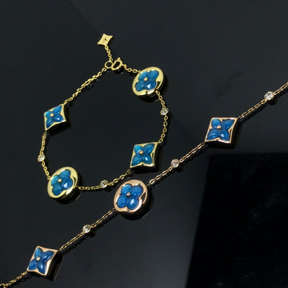 [Liorra]STAR AND SUN 4 MOTIF BLUE BRACELET