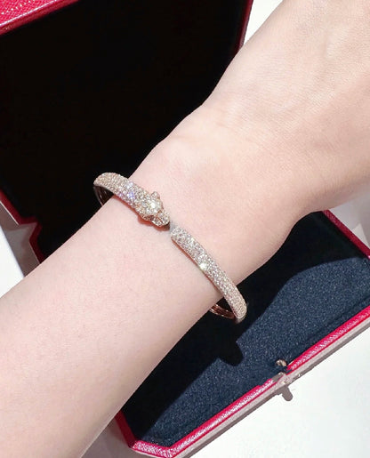 [Liorra]PANTHERE FULL DIAMOND OPEN BRACELET