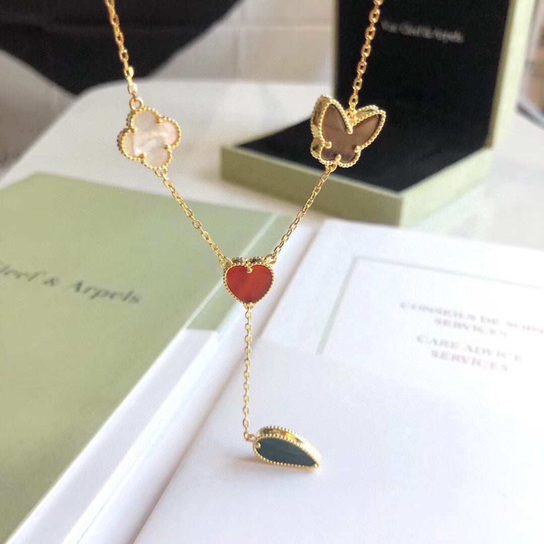 [Liorra]LUCKY SPRING 4 MOTIFS Liorra GOLD NECKLACE