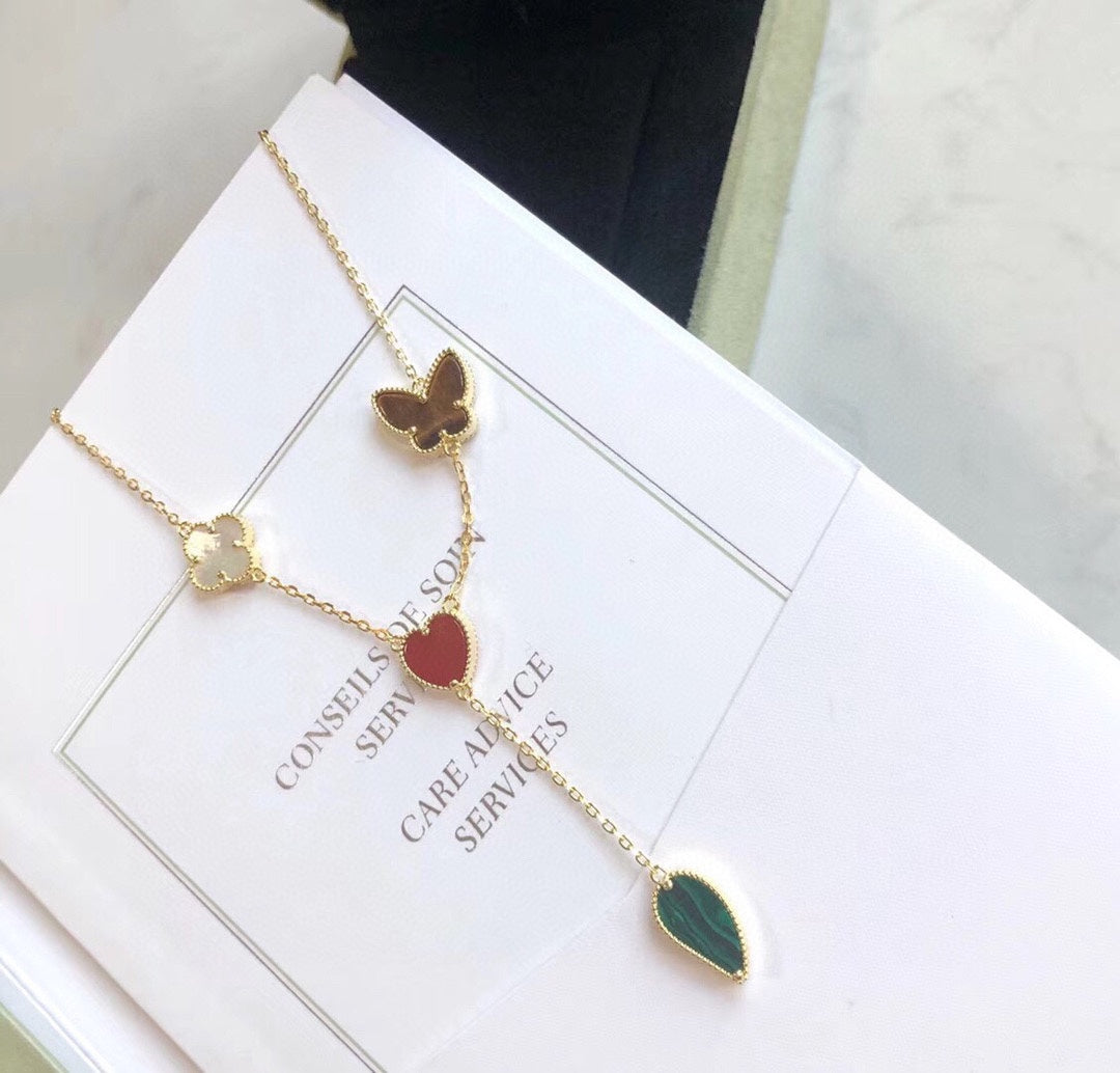 [Liorra]LUCKY SPRING 4 MOTIFS Liorra GOLD NECKLACE