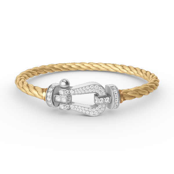 [Liorra]FORCE LARGE HORSESHOE FULL DIAMOND BRACELET SILVER