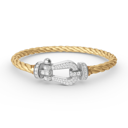 [Liorra]FORCE LARGE HORSESHOE FULL DIAMOND BRACELET SILVER