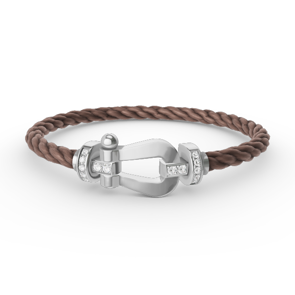 [Liorra]FORCE LARGE HORSESHOE HALF DIAMOND BRACELET SILVER
