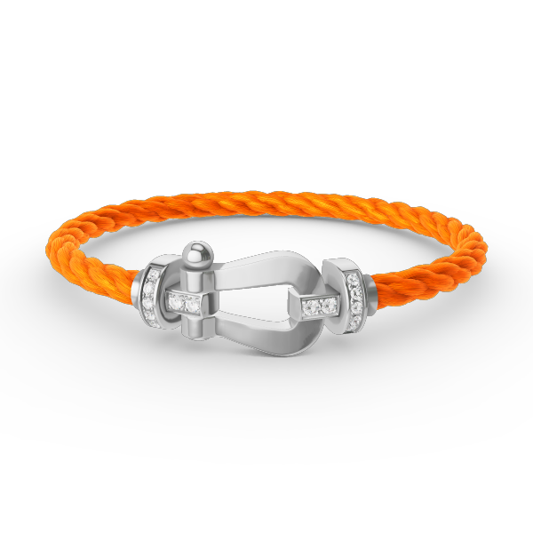 [Liorra]FORCE LARGE HORSESHOE HALF DIAMOND BRACELET SILVER