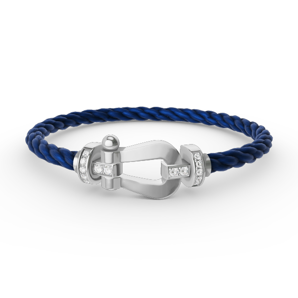 [Liorra]FORCE LARGE HORSESHOE HALF DIAMOND BRACELET SILVER