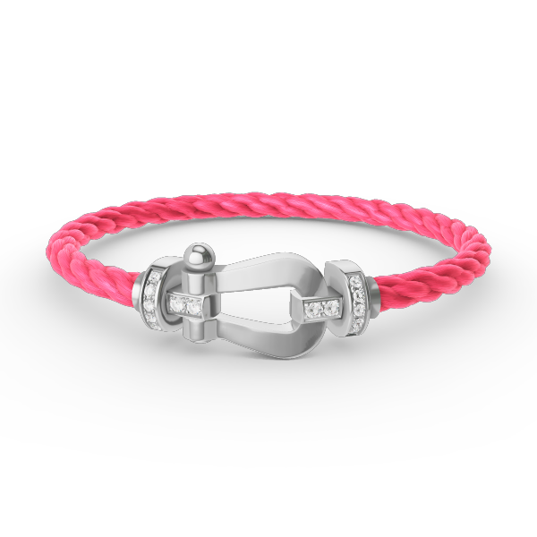 [Liorra]FORCE LARGE HORSESHOE HALF DIAMOND BRACELET SILVER