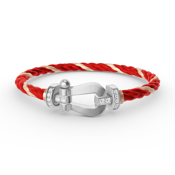 [Liorra]FORCE LARGE HORSESHOE HALF DIAMOND BRACELET SILVER