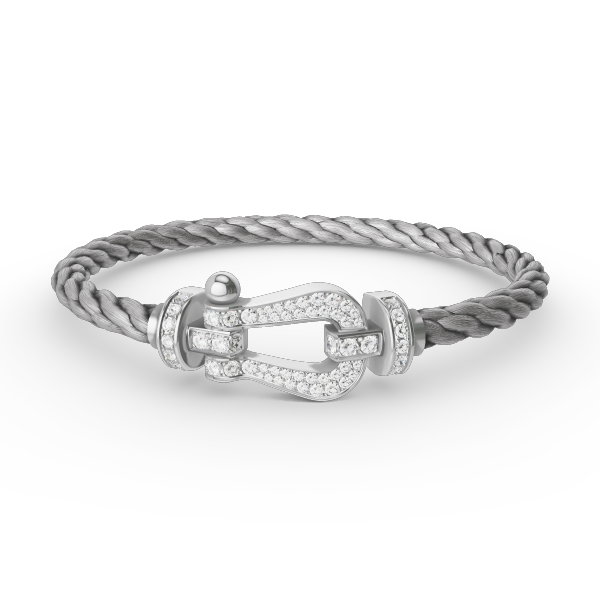 [Liorra]FORCE LARGE HORSESHOE FULL DIAMOND BRACELET SILVER