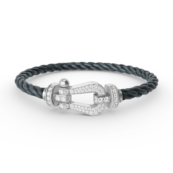 [Liorra]FORCE LARGE HORSESHOE FULL DIAMOND BRACELET SILVER