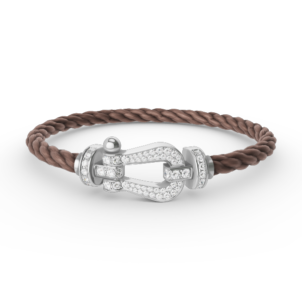 [Liorra]FORCE LARGE HORSESHOE FULL DIAMOND BRACELET SILVER