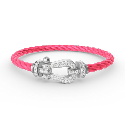 [Liorra]FORCE LARGE HORSESHOE FULL DIAMOND BRACELET SILVER