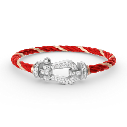 [Liorra]FORCE LARGE HORSESHOE FULL DIAMOND BRACELET SILVER