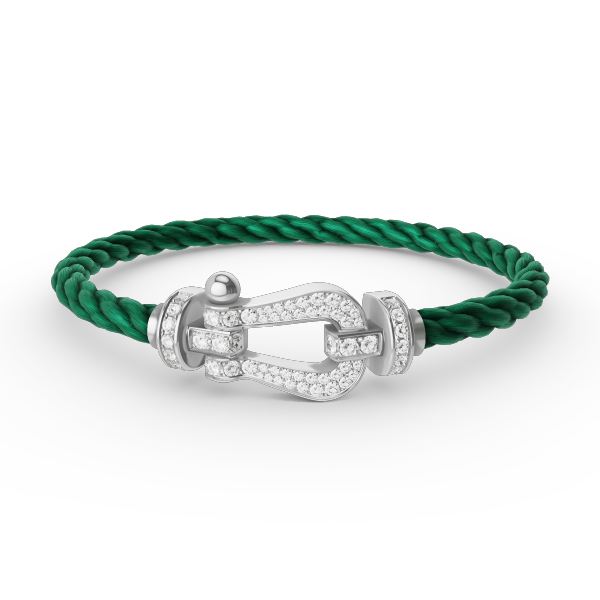 [Liorra]FORCE LARGE HORSESHOE FULL DIAMOND BRACELET SILVER