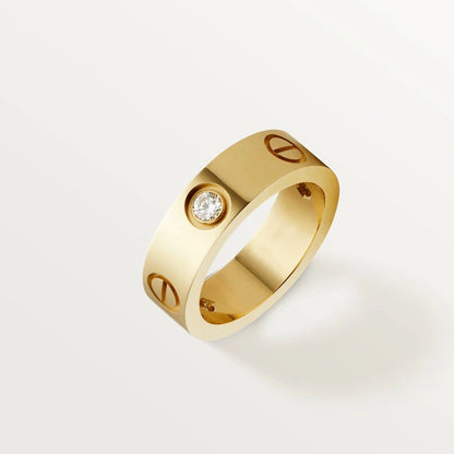 [Liorra]LOVE RING 5.5MM 3 DIAMONDS PINK GOLD