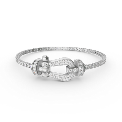 [Liorra]FORCE  LARGE HORSESHOE FULL DIAMOND TENNIS BRACELET
