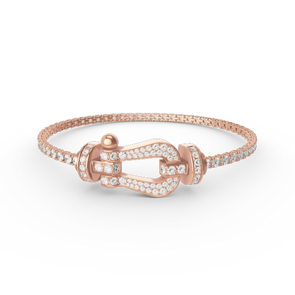 [Liorra]FORCE  LARGE HORSESHOE FULL DIAMOND TENNIS BRACELET