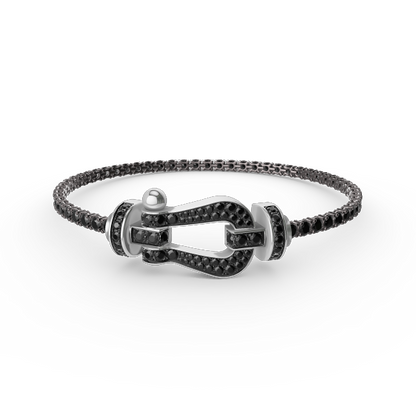[Liorra]FORCE  LARGE HORSESHOE FULL DIAMOND TENNIS BRACELET